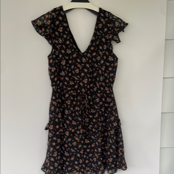 The General Good Black Ruffled V-Neck Floral Sundress Small - Picture 4 of 15